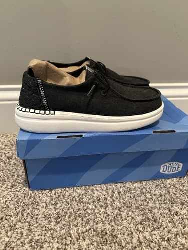 Hey Dude Wendy Rise Women's Size 6W Black 40074-001 Slip On Shoes - image 1