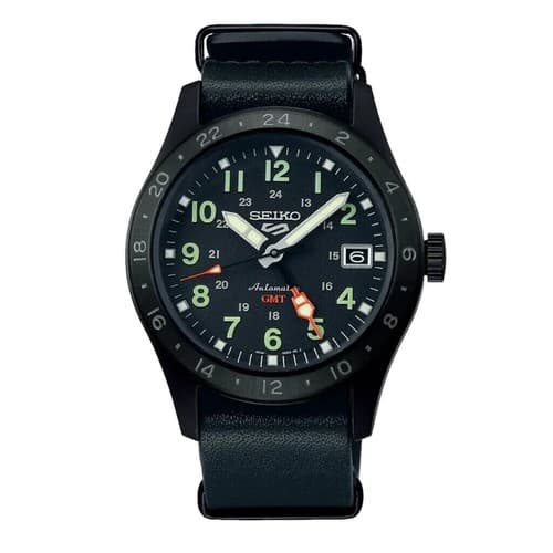 Seiko 5 Sports Men's Black Automatic GMT Watch - SSK025 - image 1