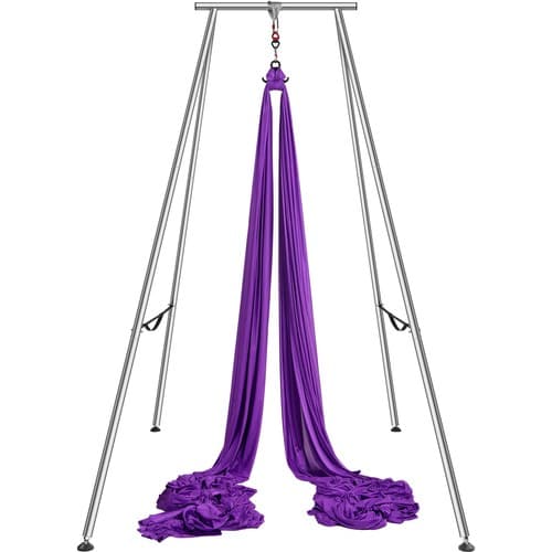 VEVOR Yoga Swing Stand Hammock Aerial Silk Kit Max 250 kg Load Yoga Frame Purple - image 1