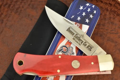 Queen Red Bone Mountain Man Jack Lockback Knife - image 1