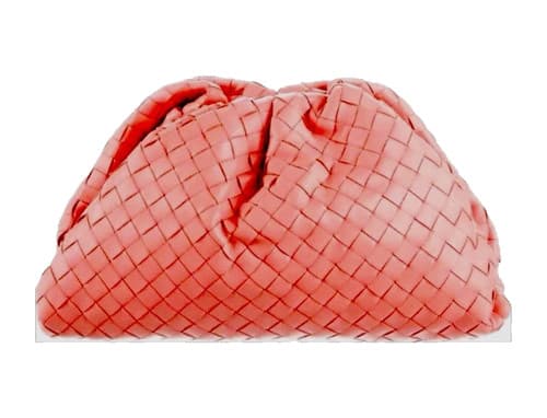 Maxi Intrecciato The Pouch Coral Leather Oversized Clutch - image 1