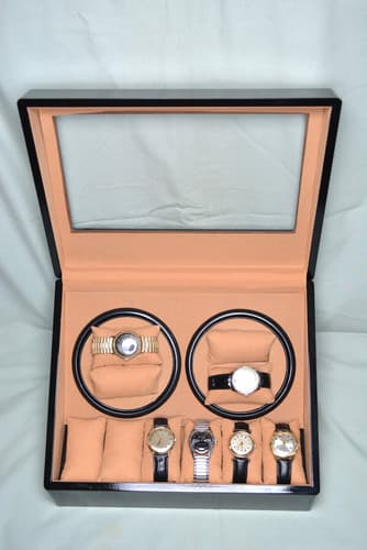 Vintage 1957-73 Automatic Watch Collection with Power Winder, Near Mint Condition - image 1