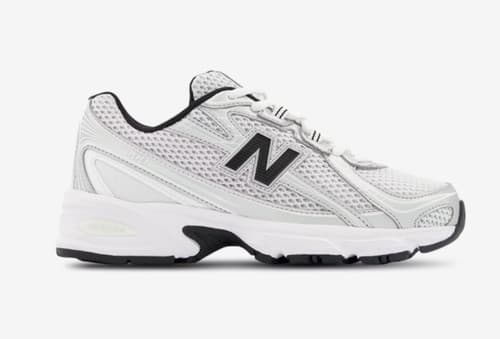 New Balance 740 Silver Metallic White Black GR740NW GS SZ 4Y-7Y Boys Womens - image 1