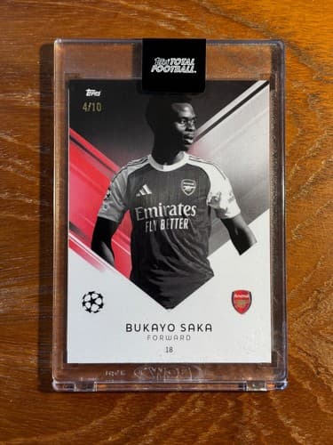 Bukayo Saka 2025-26 Topps Total Football TTF UEFA UCC #18 Black /10 - image 1