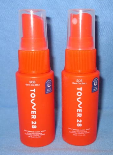 2 Bottles of ~ Tower 28 Beauty Mini SOS Daily Rescue Facial Spray - image 1