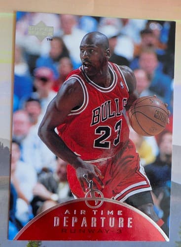 1997 Upper Deck Air Time Departure Runway 3 Michael Jordan #AT9 Trading Card - image 1