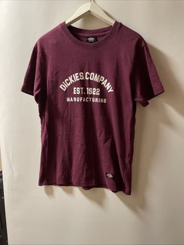 Dickies Men's Burgundy Cotton T-Shirt Size M (36" Chest) - image 1