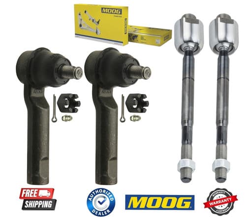 MOOG EV801007 Front Inner & Outer Steering Tie Rod End 4-Piece Set for 2010-2019 Toyota 4Runner - image 1
