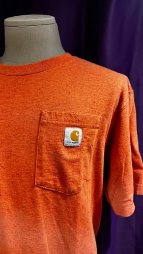 Carhartt Loose Fit Heavyweight S/S Pocket Tee Mens Orange K87 T Shirt-M -NWOT - image 1