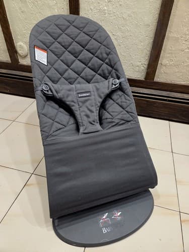 BabyBjorn Bouncer Bliss, Classic Gray Quilt, Adjustable, Gently Used, Very Clean - image 1