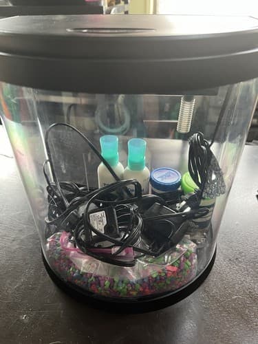 Top Fin 3.5 Gallon Half Moon Aquarium Tank Kit with LED Light and Accessories - image 1