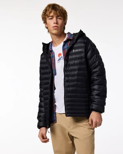 NWT Men Sz L Jacket Cotopaxi Fuego 800 Down Hooded Winter Black - image 1