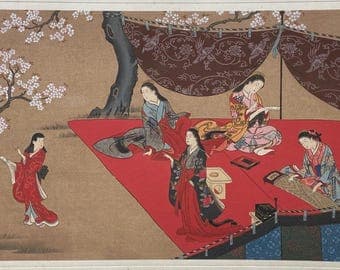 1906, Ukiyoe-ha-gashu, Japanese Ukiyoe, woodblock print, Nishikawa Sukenobu - image 1
