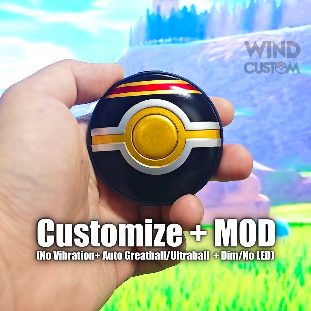 Custom Painted Pokemon GO Plus Plus+ +MOD for Great/Ultraball Autocatch + Vibration Removal + LED Dimming/Led Removal - image 1