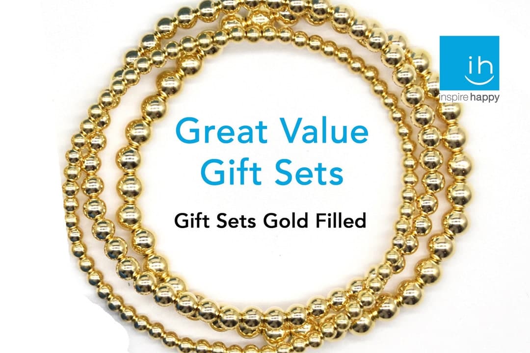 Gold Bead Bracelet Gift Set 2.5mm 3mm 4mm 5mm | 14k Gold Bead Bracelet | Gold Bead Bracelet | Gold Ball Bracelet | Gold Filled Gift Sets - image 1