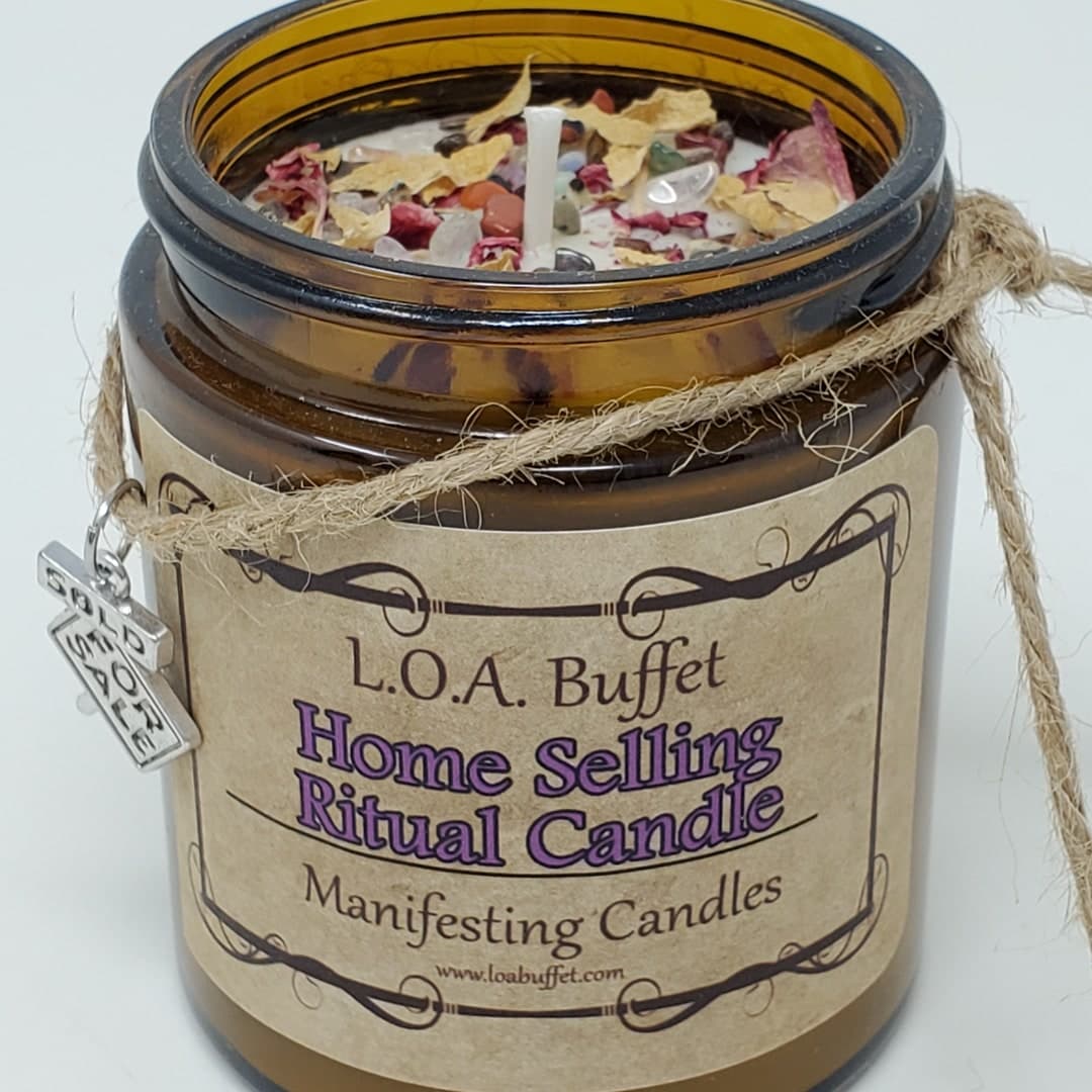Home Selling Ritual Candle, Law Of Attraction, Hand Poured Soy Candle, Manifesting Candle, For Sale By Owner, Realtor Candle - image 1