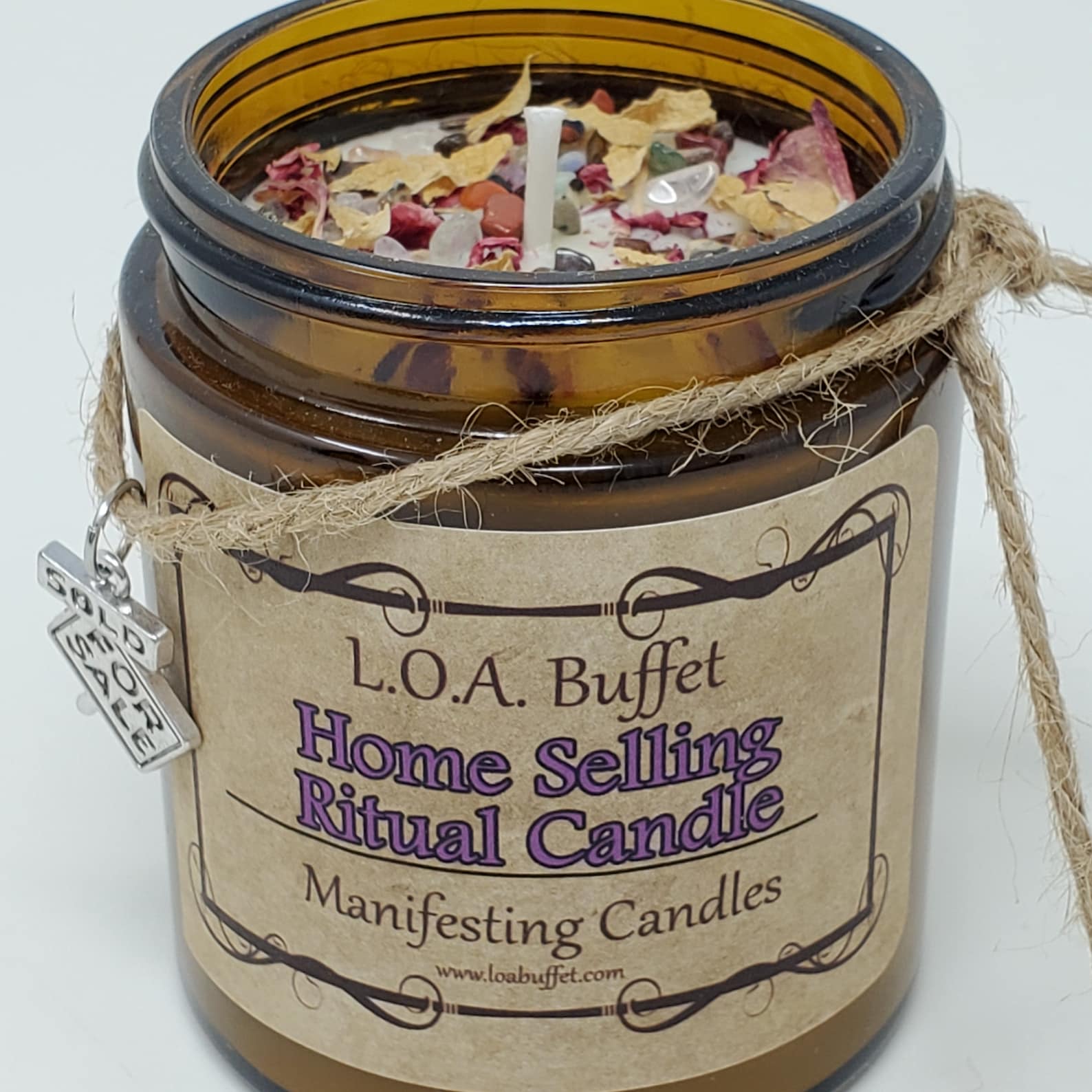 Home Selling Ritual Candle, Law Of Attraction, Hand Poured Soy Candle, Manifesting Candle, For Sale By Owner, Realtor Candle - image 1