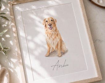Mini Custom Watercolor Pet Portrait, Dog Portraits from Photos, Pet Painting, Custom Tiny Paintings, Miniature - image 1