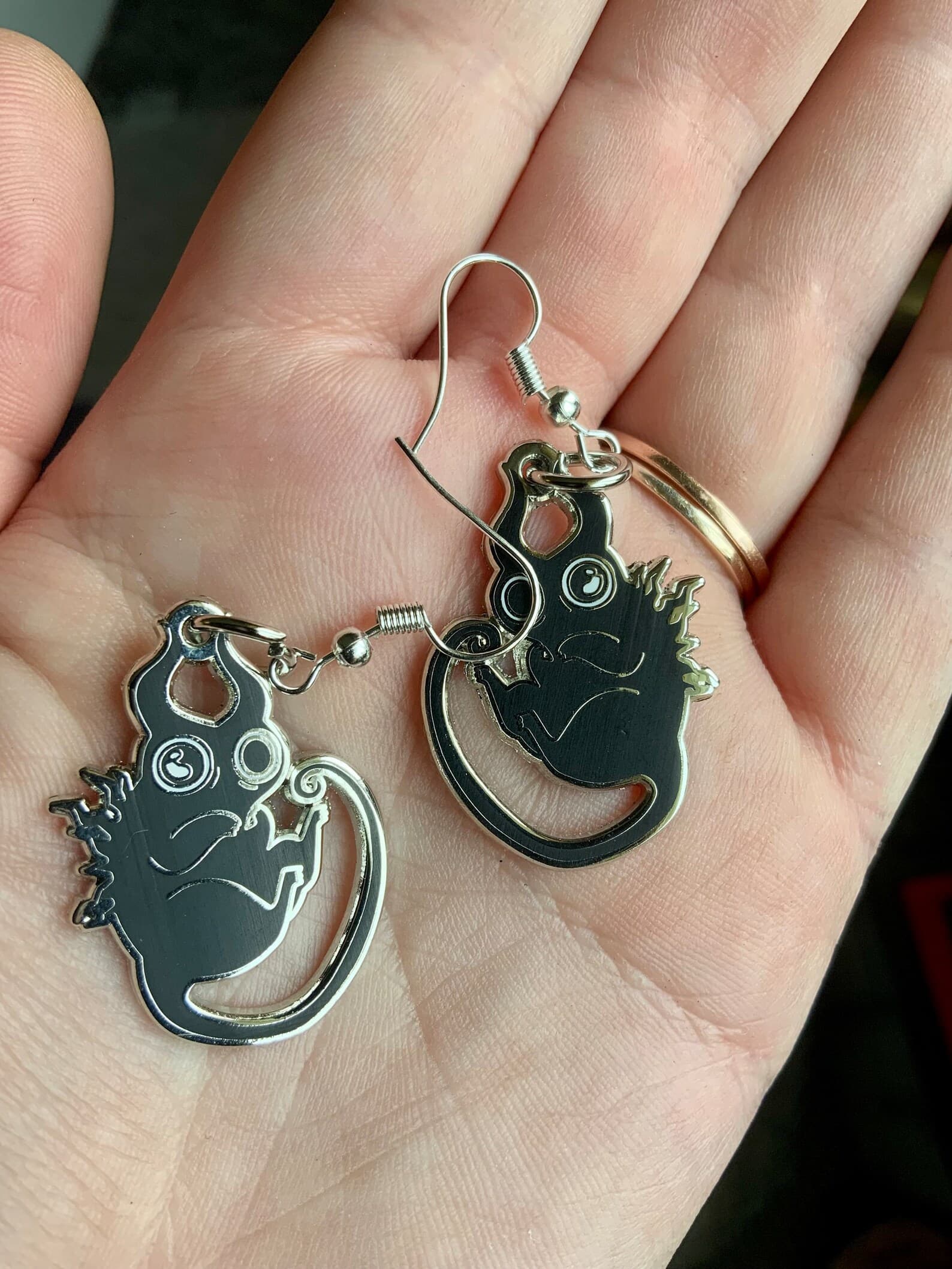 Isolation Monster hard enamel earrings - image 1