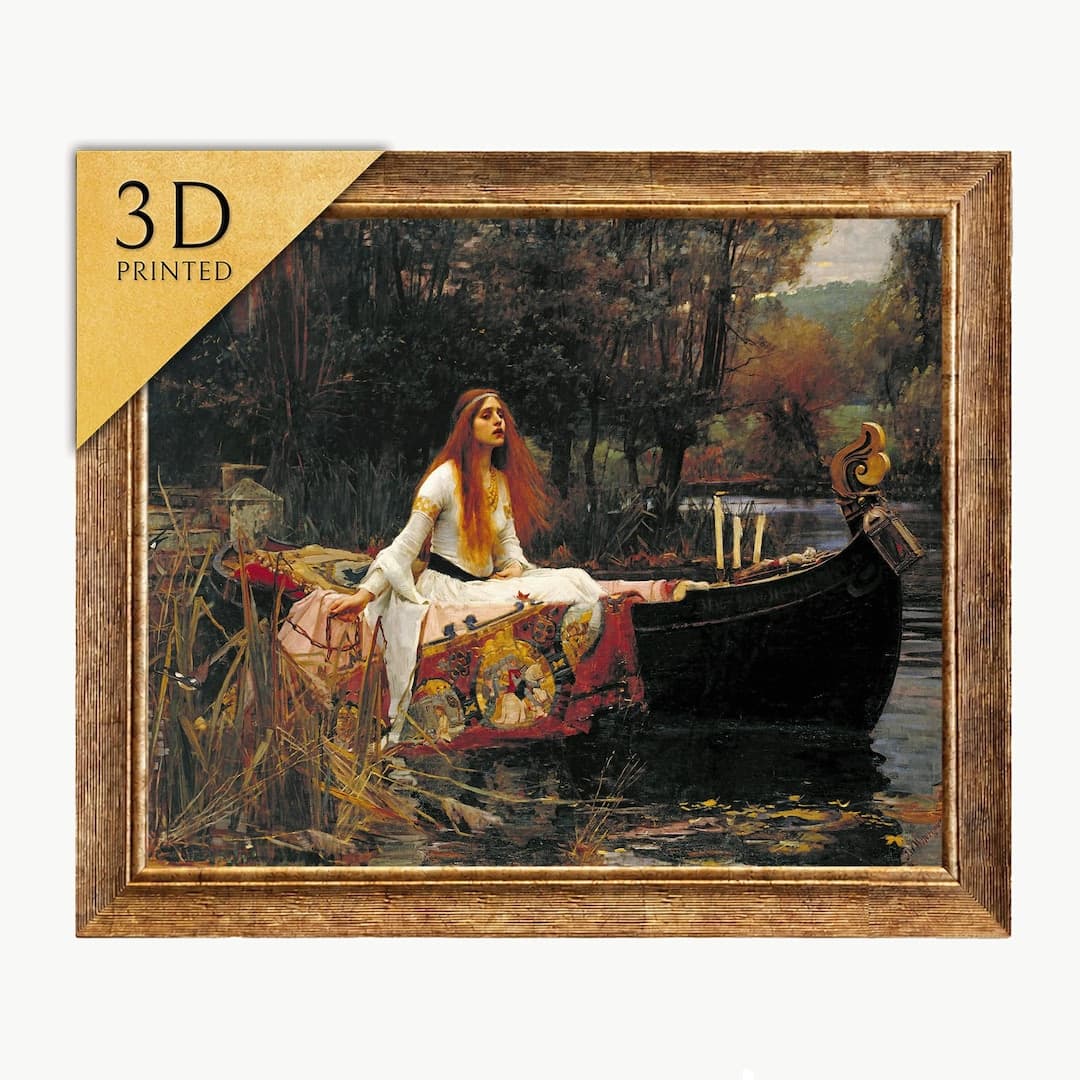 The Lady of Shalott 3D Print: John William Waterhouse Textured Painting - image 1