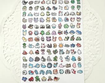 Poké Gen 3 252-386 Vinyl Sticker Sheet | 136 mini stickers! - image 1