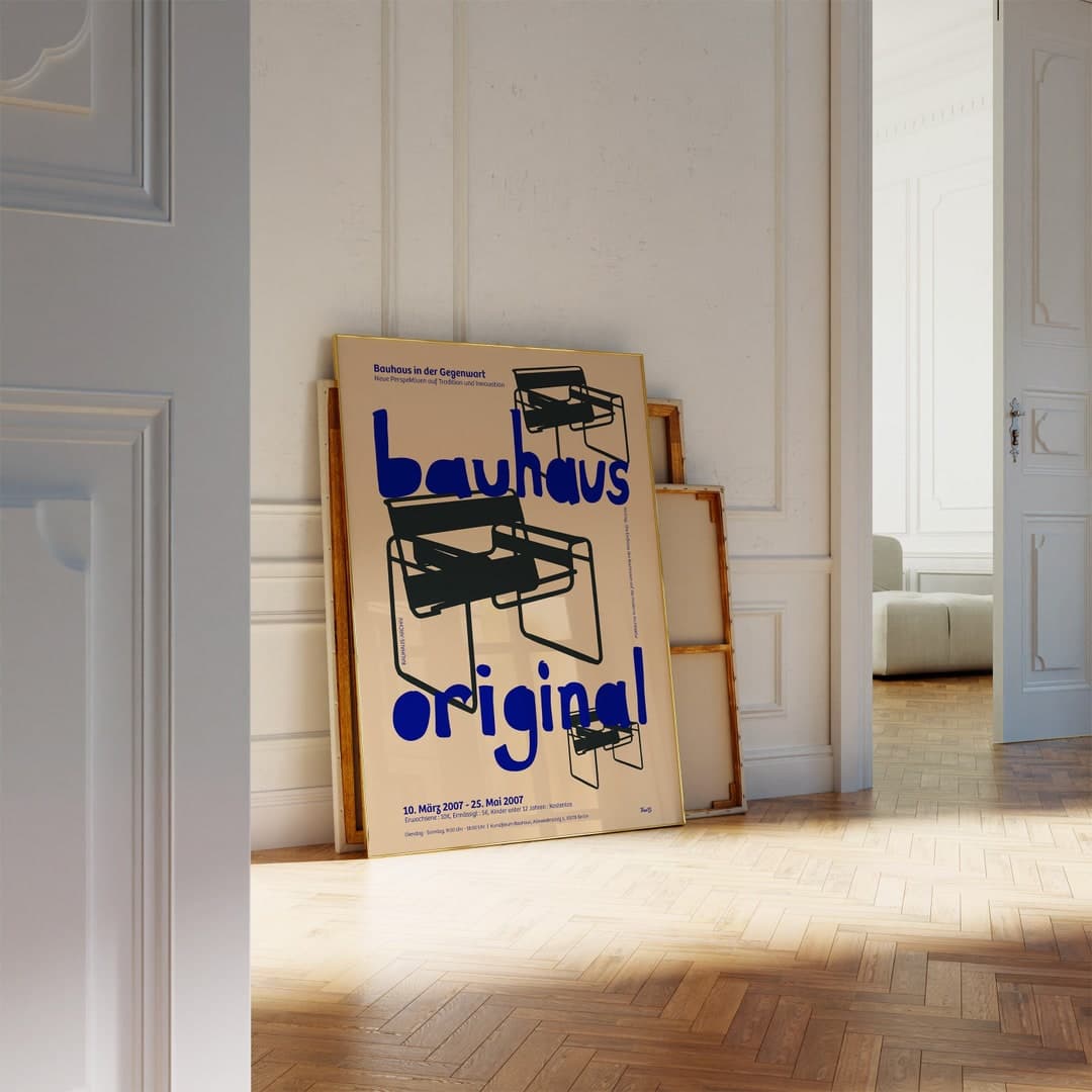 Wassily Chair Bauhaus Poster, Vintage Graphic Design Print - image 1