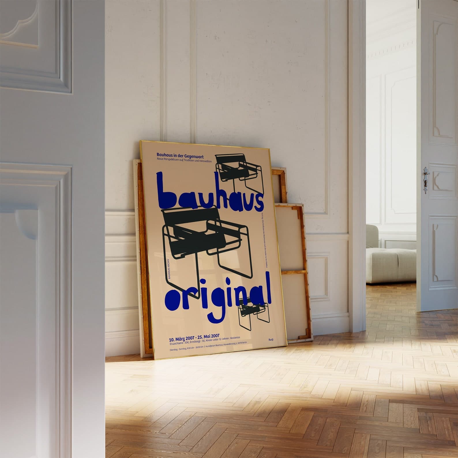 Wassily Chair Bauhaus Poster, Vintage Graphic Design Print - image 1