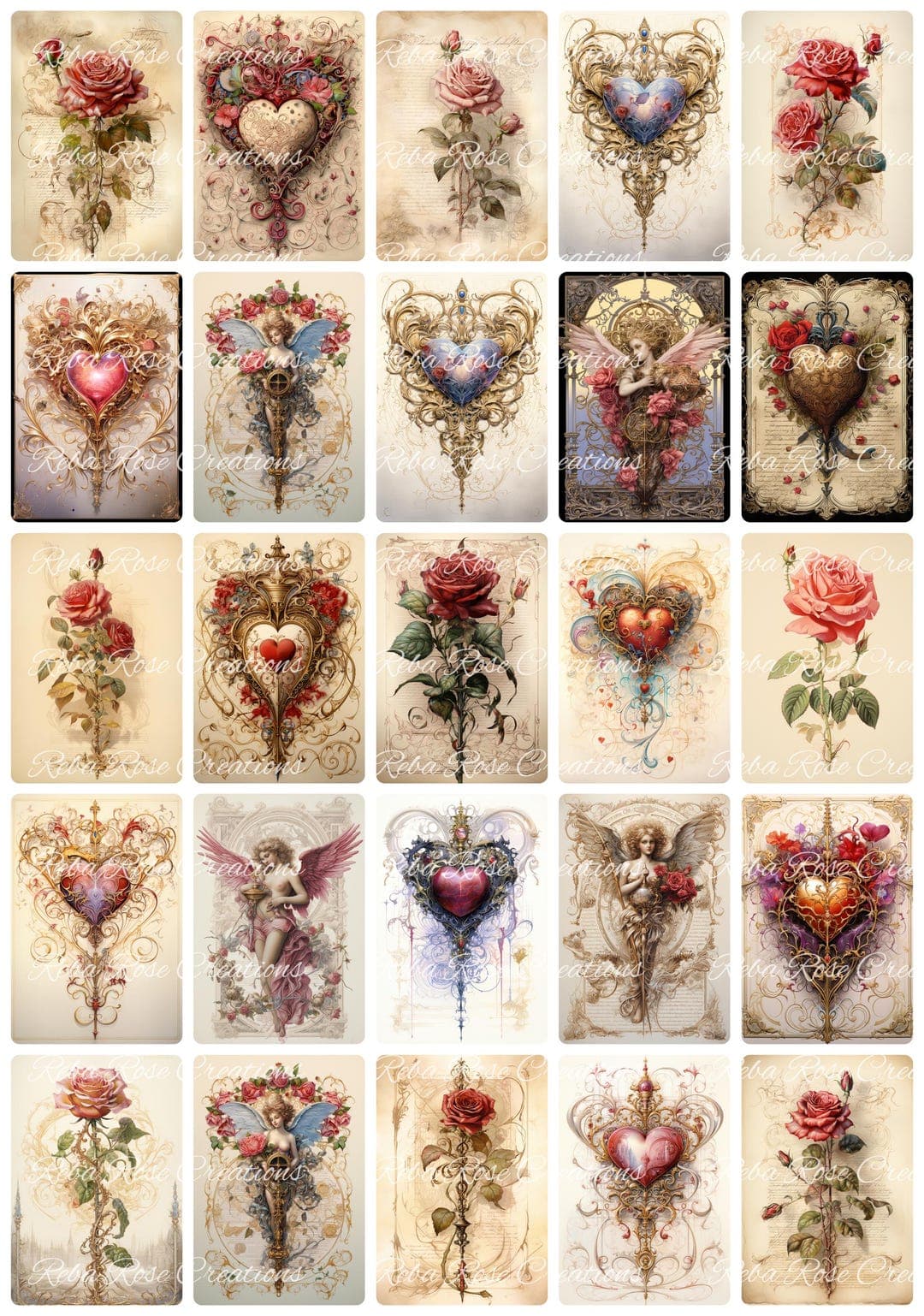0799 Valentine Jewelry Maker A4 rice paper - image 1