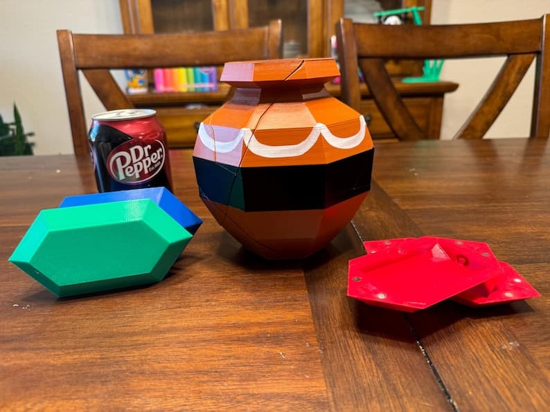 JUMBO Zelda Breakable Rupee Jar + 1 Rupee Gift Card Container - image 1