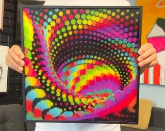 Lenticular Art Print, Rainbow Optical Illusion, 3D Effect, Signed Numbered - image 1