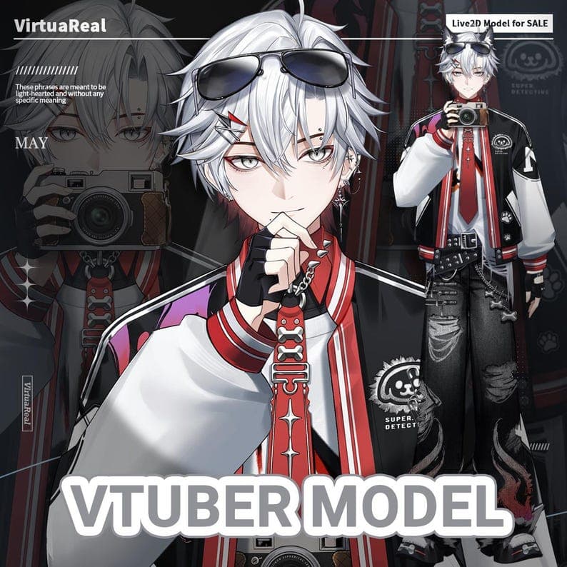 Male Premade Model | Ready to Use | Vtube Studio | Live2d Model | Vtuber Design - image 1