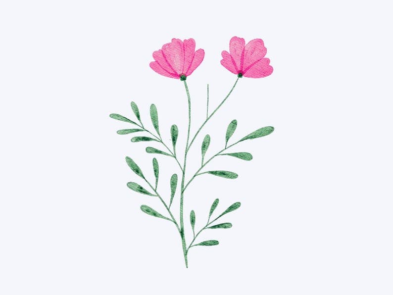 Blush Tulip Floral Print – Minimalist Pink Flower Wall Art (Digital Download) - image 1