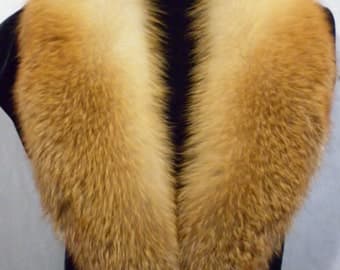 Luxury Real Red Fox Fur Collar Scarf, Detachable Warm Fluffy Fur Wrap, Gorgeous Soft Fur Stole - image 1