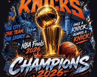 New York Knicks 2026 Champions PNG | New York Knicks NBA Finals Champions 2026 PNG | Basketball Champion Shirt Design | Sports Sublimation - image 1
