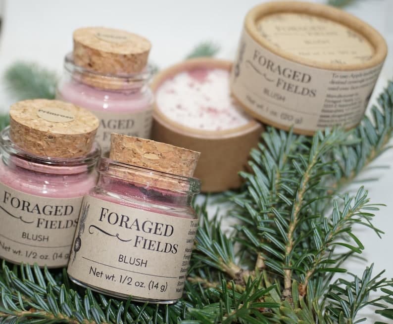 Handmade Natural Vegan Powder Blush: Clay & Plant Based, Zero Waste Makeup, Organic, No Additives or MICA, Sensitive Skin, READ DESCRIPTION - image 1