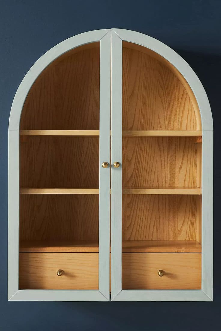 Fern Wood Arch Wall Cabinet - image 1