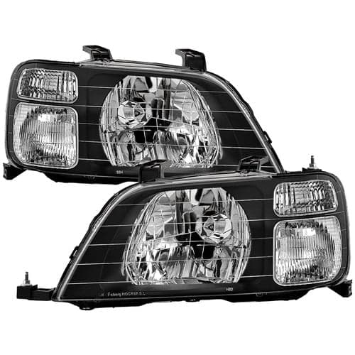 Spyder 1997 Honda CR-V Black Headlights Driver and Passenger Side - image 1