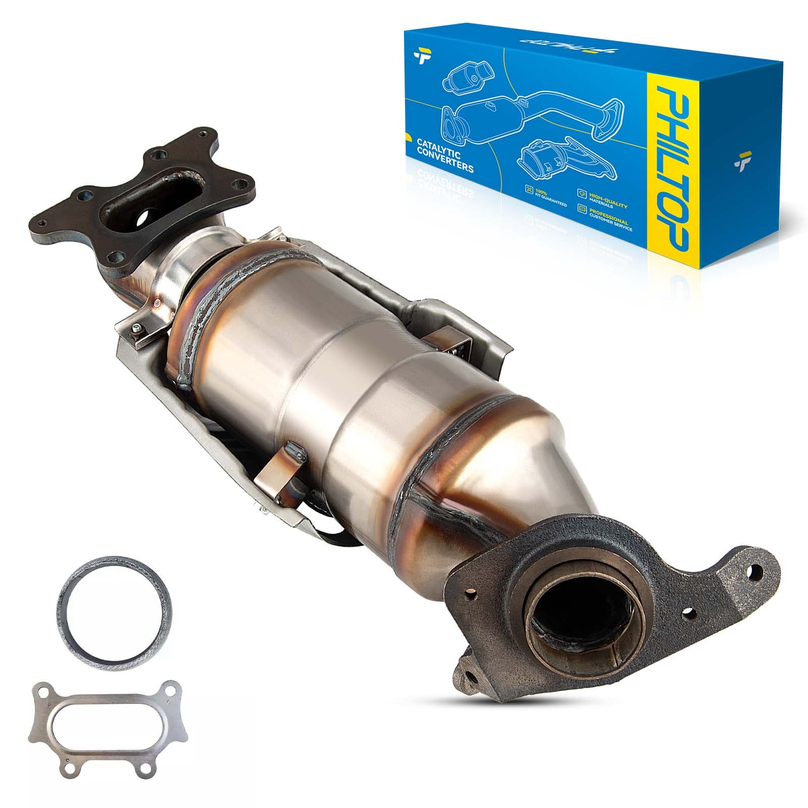 2006-2011 Honda Civic 1.8L, Front Side, 1-PC Catalytic Converter, Fit Federal Emissions, PHILTOP 54360 - image 1