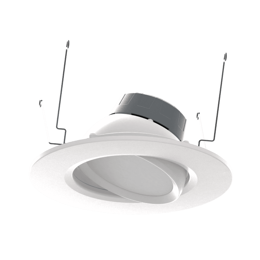 Rab Lighting RA6R119FA120WS - 6-Inch 11W LED Retrofit Gimbal Downlight 5CCT Selectable - 1,160-1,196 Lumens 90 CRI 120V - Round White Finish Smooth Trim - image 1