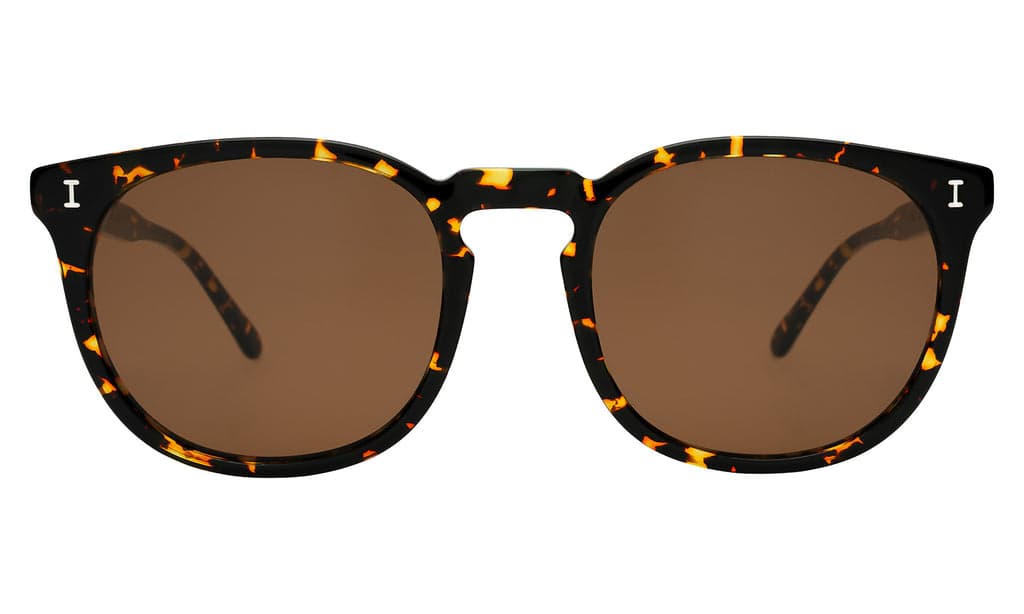 Illesteva Eldridge 56 Sunglasses Flame/Brown Flat - image 1