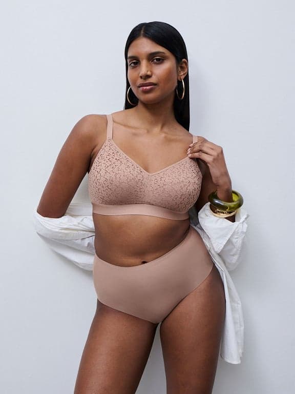 Norah Comfort Supportive Wirefree Bra Coffee Latte Nude - image 1