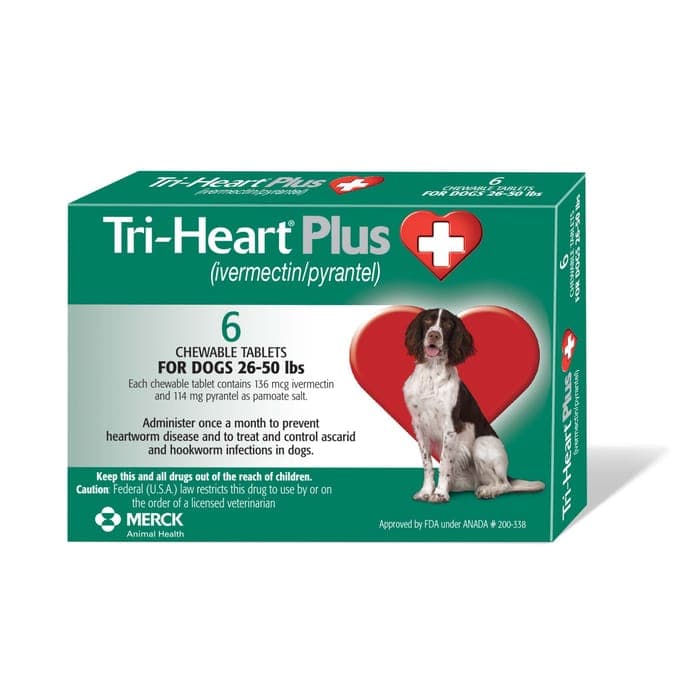 Tri-Heart Plus (ivermectin/pyrantel) Chewable Tablets for Dogs - image 1