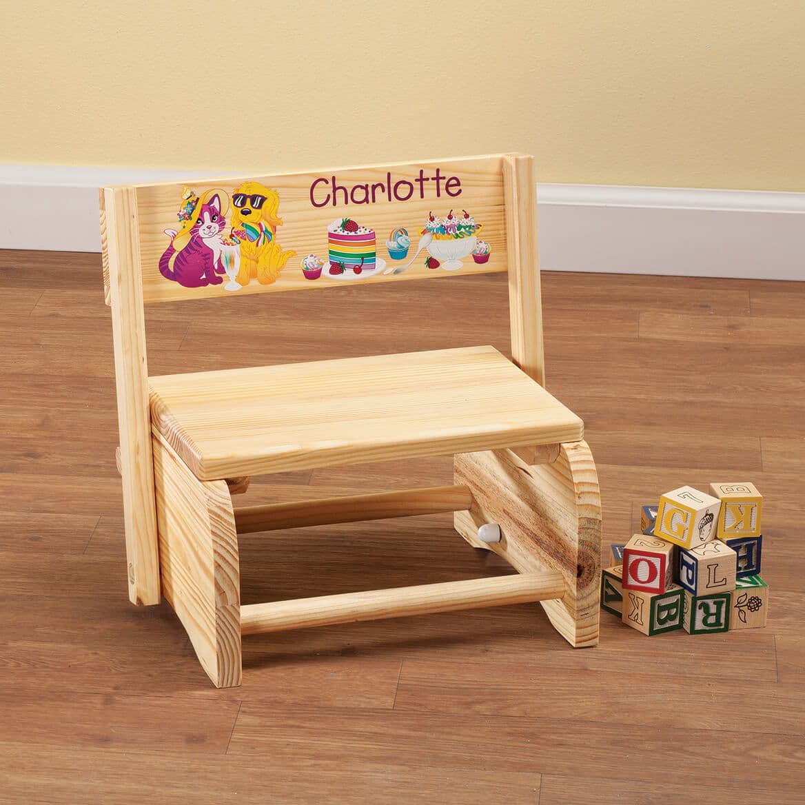 Personalized Children's Animals & Dessert Step Stool - image 1