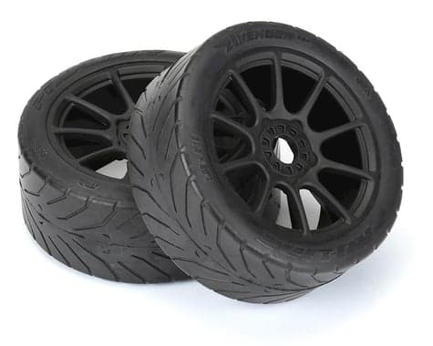 Pro-Line Avenger HP Belted Pre-Mounted 1/8 Buggy Tires (2) (Black) (S3) w/Mach 10 Wheel - image 1