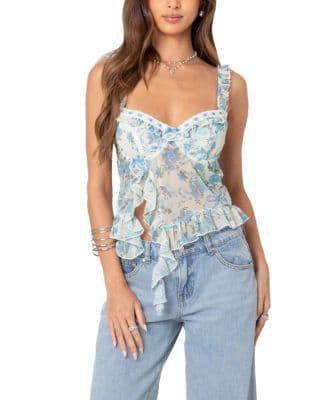Edikted Cascade Ruffled Bra Top - image 1