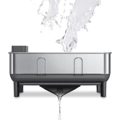 simplehuman Compact Steel Frame Dish Drying Rack with Swivel Spout Drain - image 1