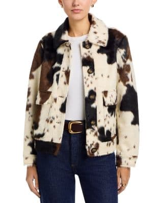 Bernardo Cow Print Jacket - image 1