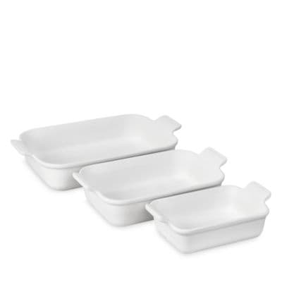 Le Creuset Heritage Rectangular Stoneware Bakers Set of 3 - image 1