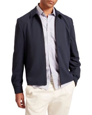 Ted Baker Cialdaj Woven Texture Harrington Jacket - image 1