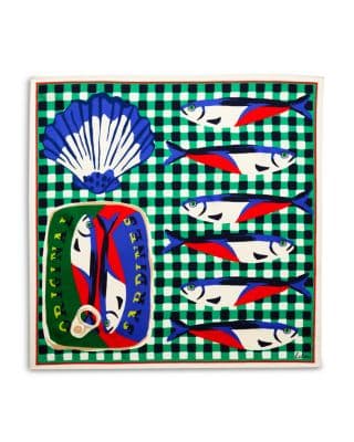 Echo Tinned Fish Silk Bandana - image 1